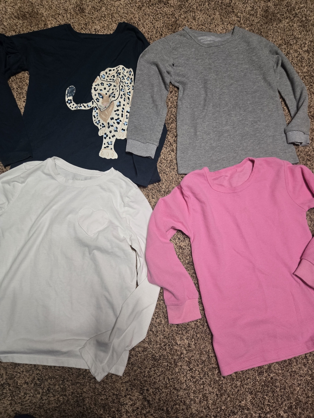 *Size 10/12* Bundle of 4* 2 Long Sleeve T-shirts* 2 Thermals*See Pic 4 Grey Hole